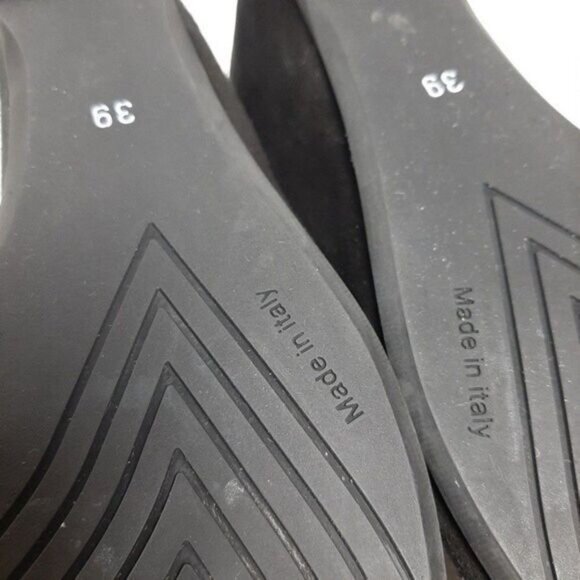 FERCA 81 Italy Jeweled Gem Suede Wedges Heels Black Shoes Sz 8.5 / Eur 39 - Picture 16 of 16